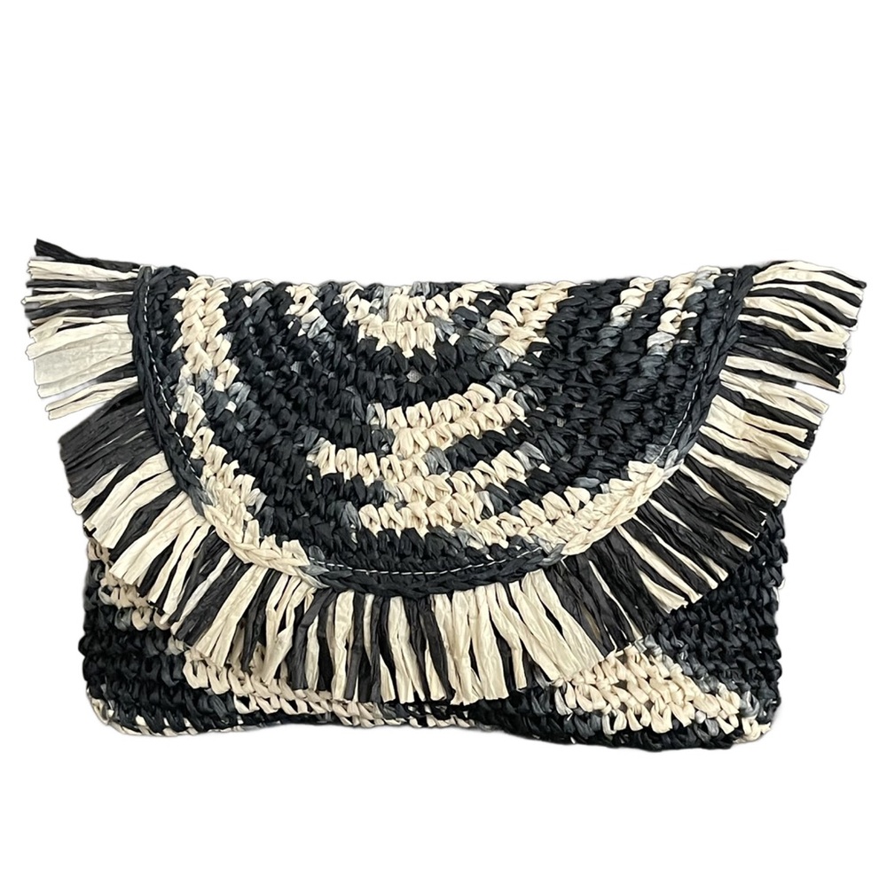 NWOT BTB Los Angeles Fringed Clutch Bag